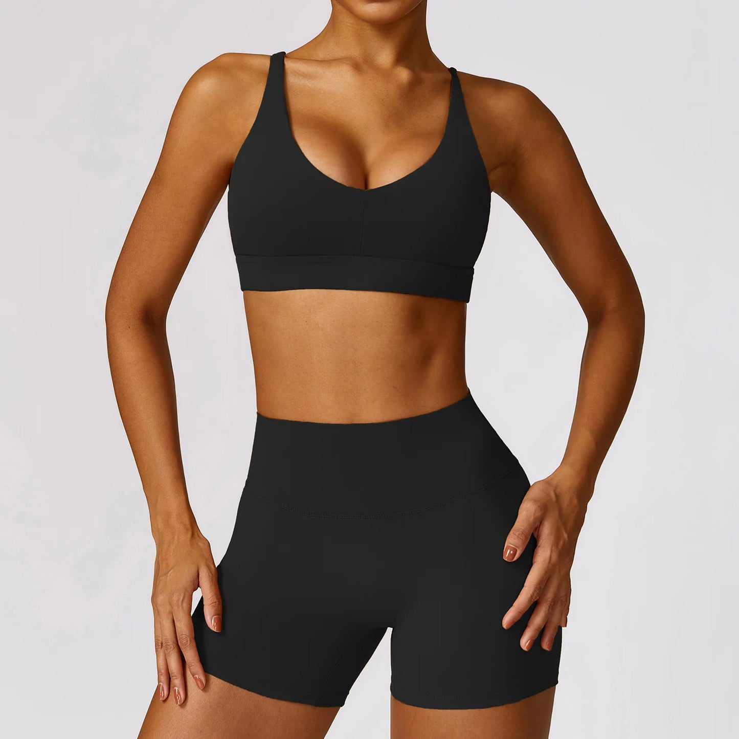 womens Workout Sets 2 Piece High Waisted yoga suit tight sports suit quick-drying running fitness Stretchy gym suit summer fall