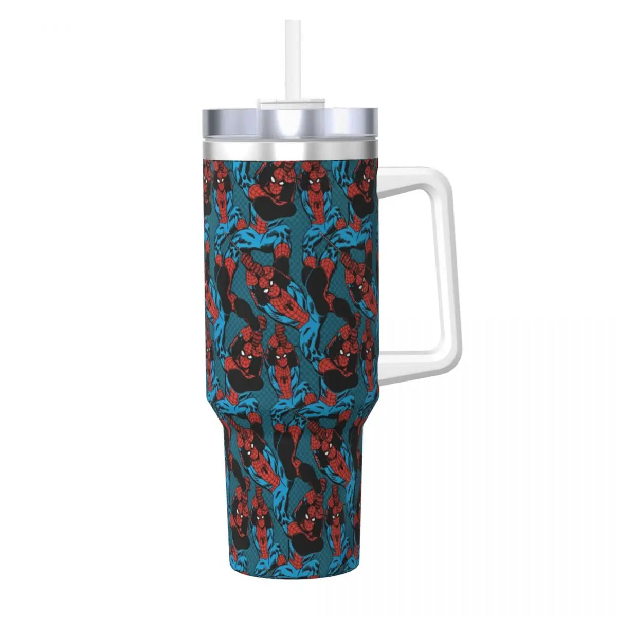 Spider-Man Swinging Out Of Comic Stainless Steel Tumbler Travelist Car Mugs 40oz Coffee Mug Insulated Hot Drinks Water Bottle