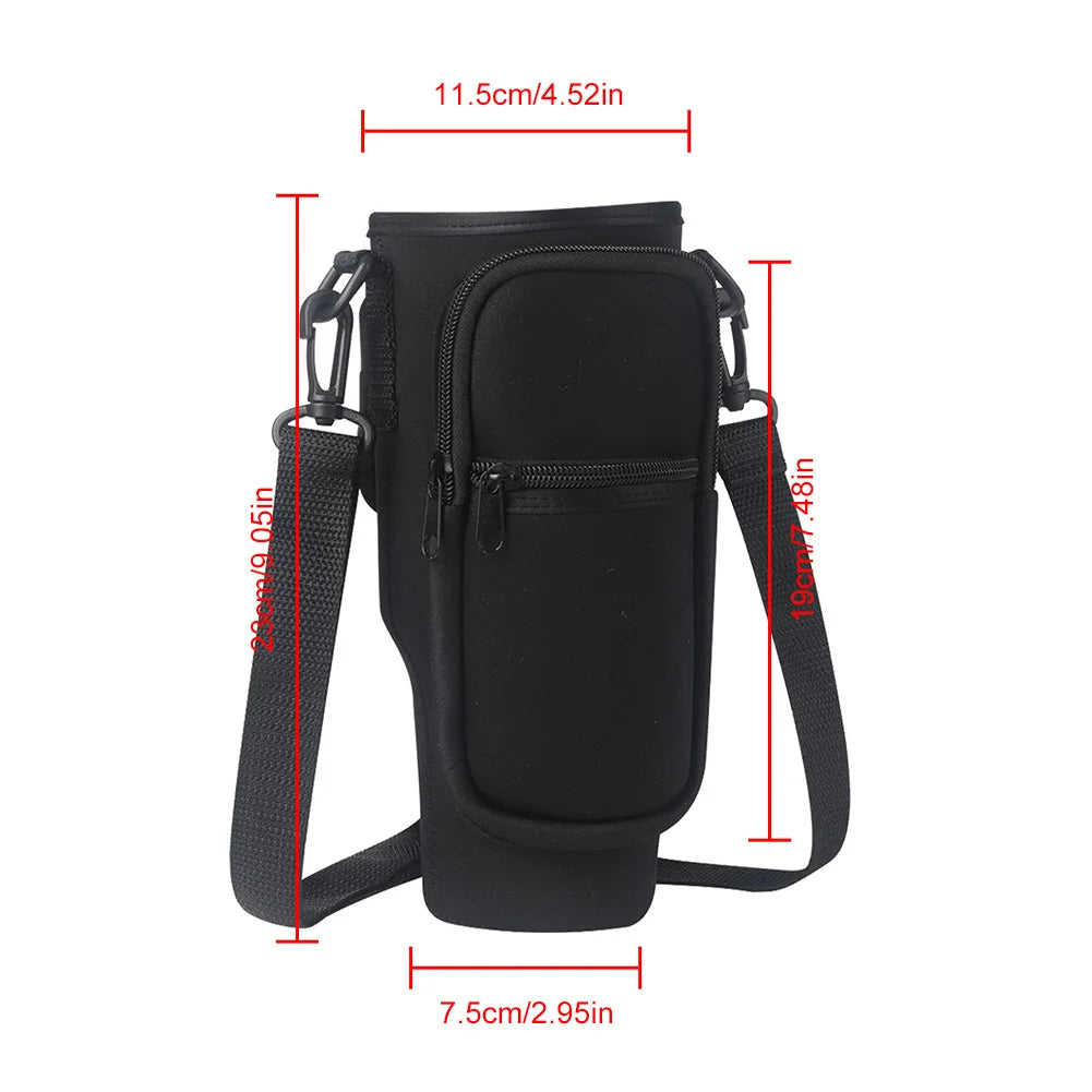 40oz Water Bottle Cover Bag Pouch With Adjustable Straps Neoprene Water Pouch Holder Bottle Carrier Bag For Stanley Quencher Cup