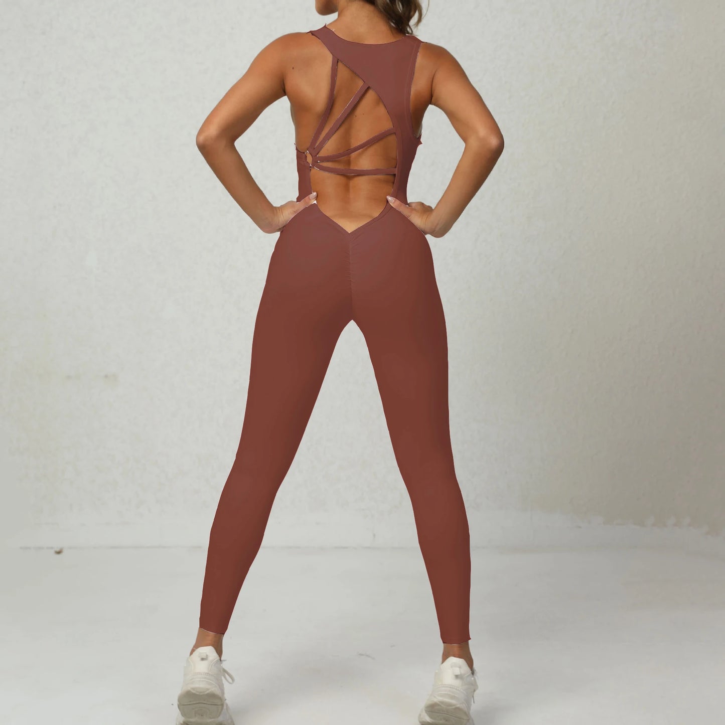 2024 Mental Lycra Gym Yoga Sets One Piece Jumpsuit Sport Women Workout Clothes for Women Fitness Womens Outfits Active Suits