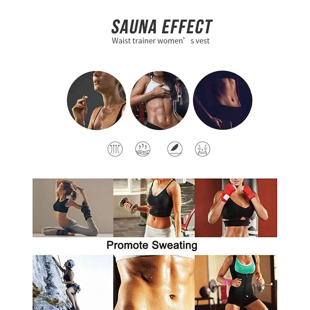 1Pcs Sauna Vest Sweat Waist Trainer for Women Lower Belly Fat & Sauna Suit Effect Neoprene Workout Tank Top  Ppower Lifting Belt