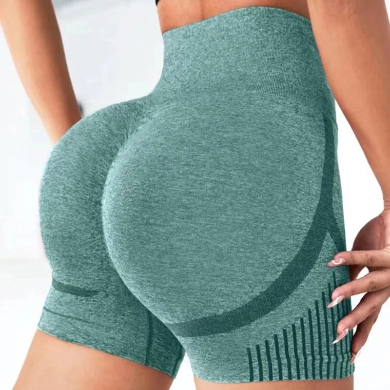 Women Yoga Shorts High Waist Workout Shorts Fitness Yoga Lift Butt Fitness Ladies Yoga Gym Running Short Pants Sportswear