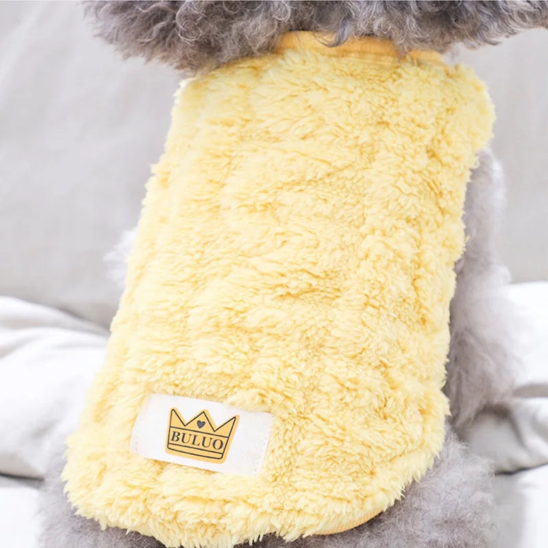 Soft Fleece Dog Clothes Winter Vest for Small Dogs Fashion Puppy Costumes Cute Cat Vest French Bulldog Sweatshirt Pet Apparel