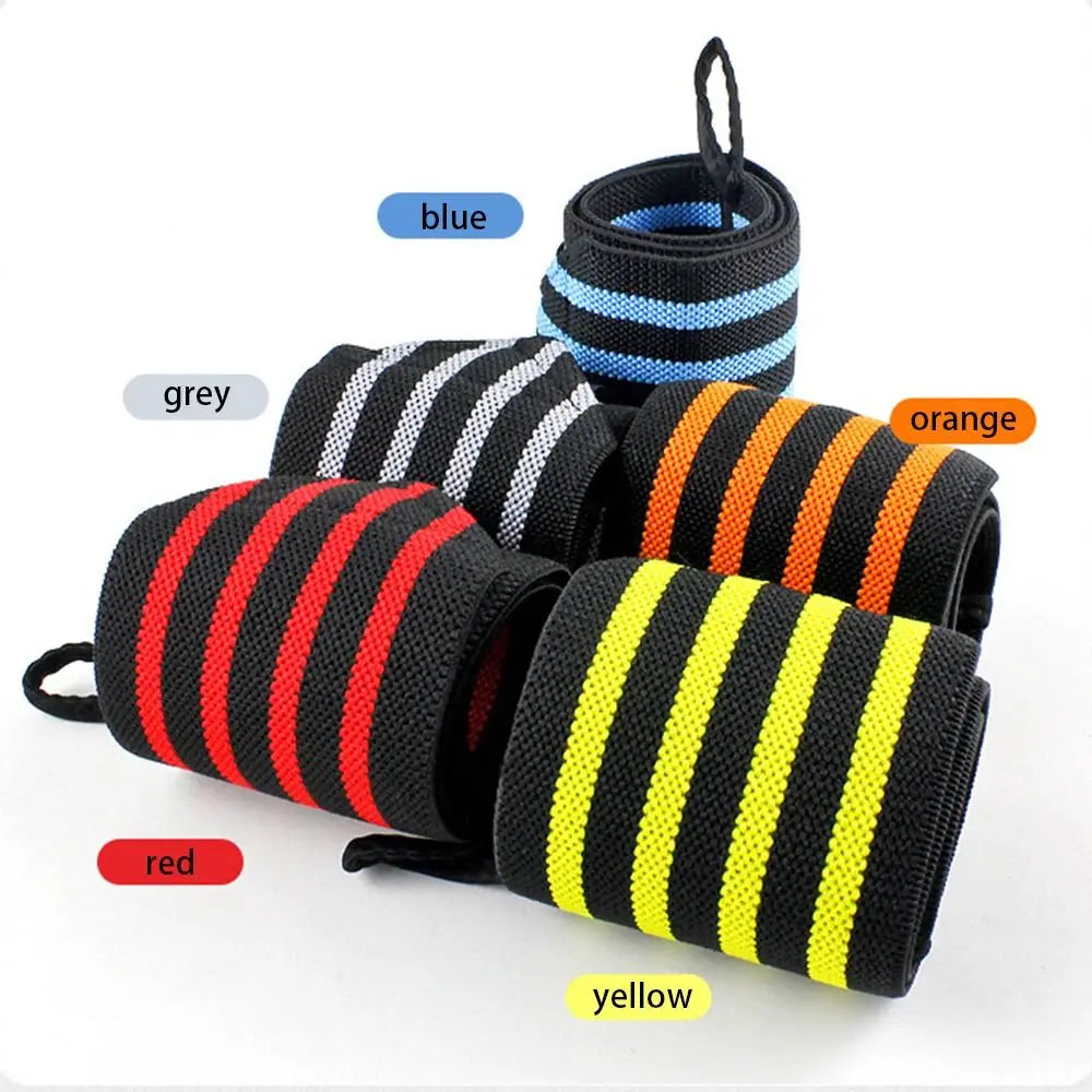 1 Pair Wrist Support Weightlifting Wristband Weight Lifting Brace Straps Sports Bandage Gym Training with Thumb Loop Wrist Wraps