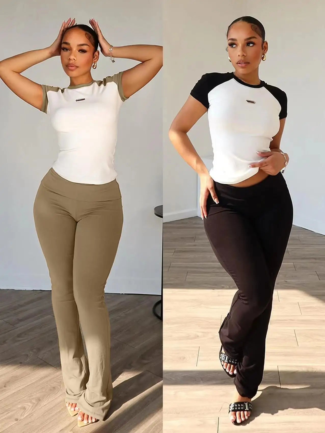 2 Piece Set yoga Outfits Sets Tracksuit Leggings Yoga Clothes Women's Sports Clothing short-sleeved shirt trousers suit