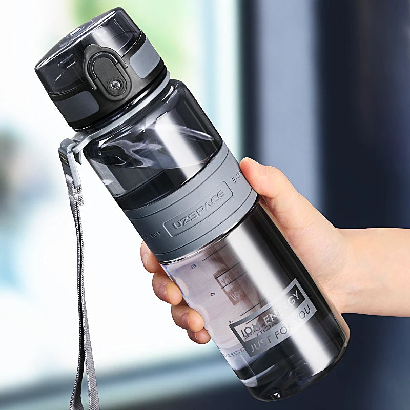 1L 1.5L 2L Fitness Sports Water Bottle Large Capacity Eco-Friendly Plastic Portable Leakproof Shaker Fruit Drink Bottle BPA Free