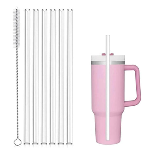 6 Pack Replacement Straws Reusable With Cleaning Brush For Stanley 40Oz Tumbler,Cup Straw For Stanley Tumbler Accessories