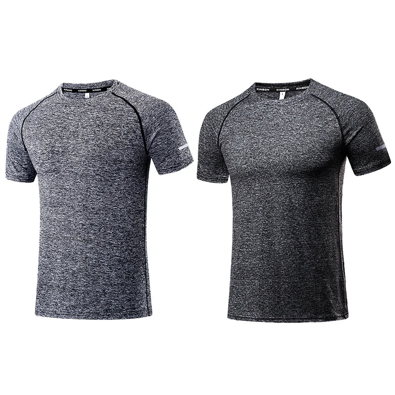 Quick Dry Men's T-shirt Athletic Wear Gym Male Camisetas Sportswear Compression Fitness Shirt Top Running Jersey Sport Clothing