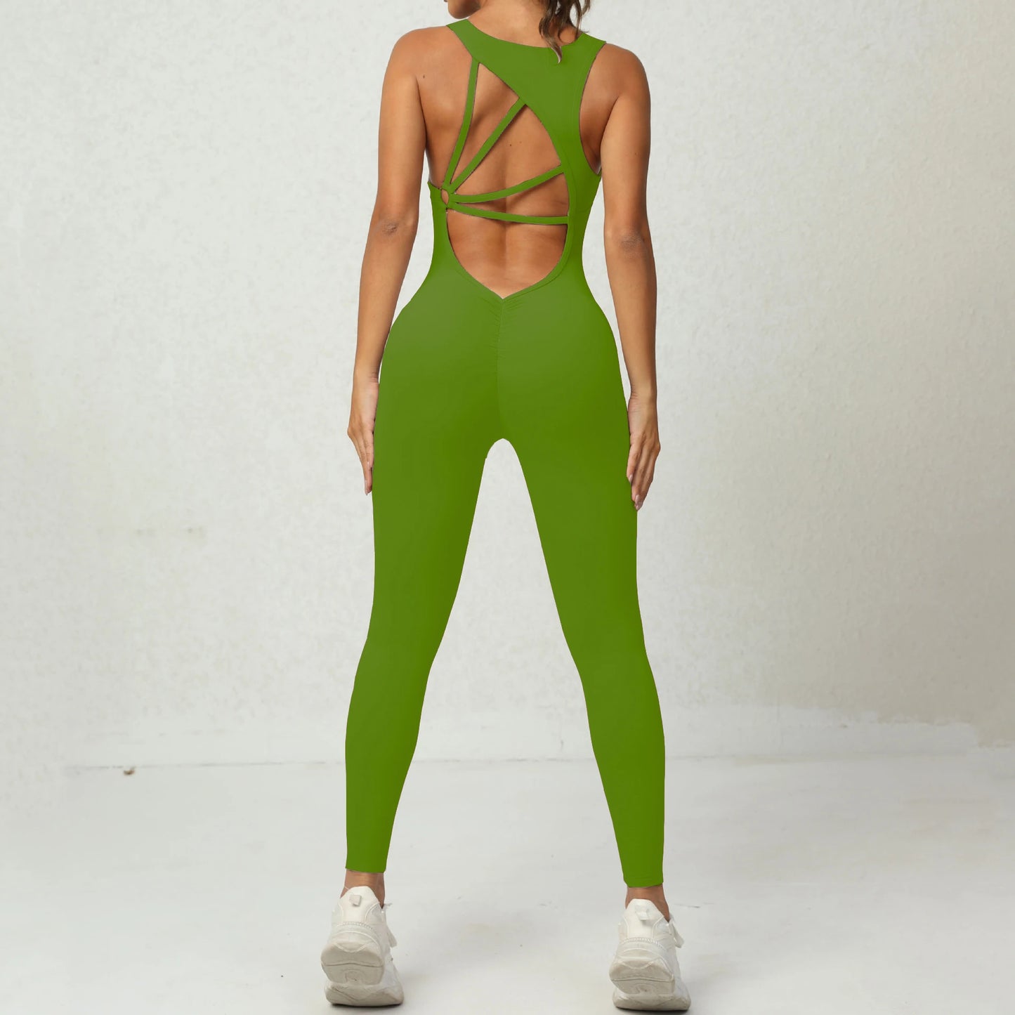 2024 Mental Lycra Gym Yoga Sets One Piece Jumpsuit Sport Women Workout Clothes for Women Fitness Womens Outfits Active Suits