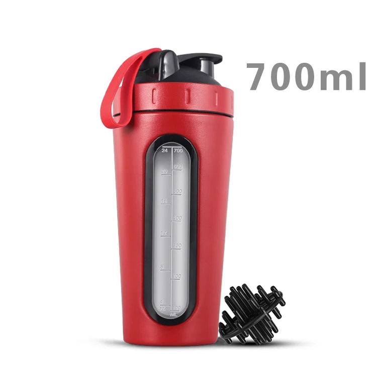 Whey Protein Shaker Sports Bottle Tainless Steel Shaker Bottle Leakproof Gym Nutrition Vacuum Blender Cup Customized