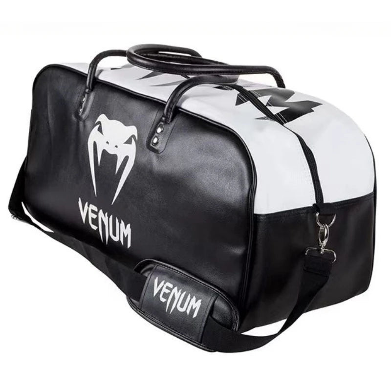 PU Gym Fitness Bag Boxing Training Bag Outdoor Sport Bag for Men and Women Travel Duffel Bag for Workout MMA Daily Overnight