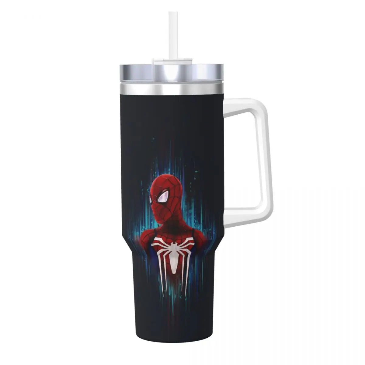 Spider-Man Swinging Out Of Comic Stainless Steel Tumbler Travelist Car Mugs 40oz Coffee Mug Insulated Hot Drinks Water Bottle