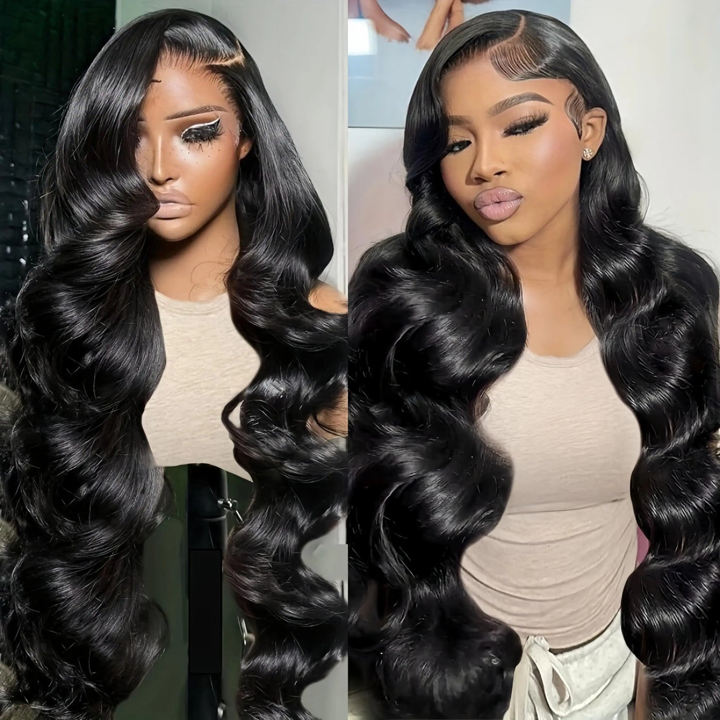 200 Density Lace Front Wigs Human Hair 13x6 Body Wave Lace Front Wigs Human Hair Pre Plucked HD Frontal Wigs for Black Women