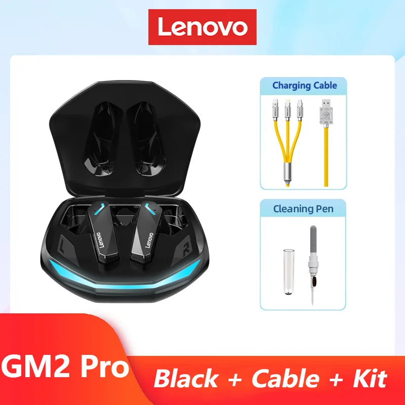 Original Lenovo GM2 Pro 5.3 Earphone Bluetooth Wireless Earbuds Low Latency Headphones HD Call Dual Mode Gaming Headset With Mic