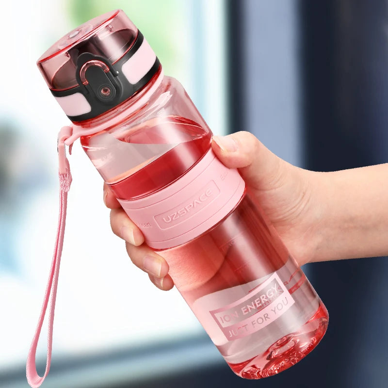 1L 1.5L 2L Fitness Sports Water Bottle Large Capacity Eco-Friendly Plastic Portable Leakproof Shaker Fruit Drink Bottle BPA Free