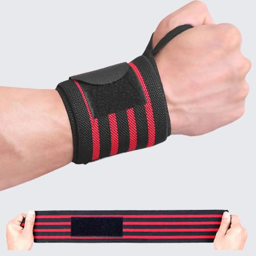 1 Pair Wrist Support Weightlifting Wristband Weight Lifting Brace Straps Sports Bandage Gym Training with Thumb Loop Wrist Wraps