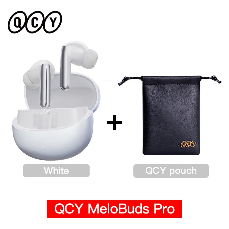 QCY MeloBuds Pro ANC Bluetooth 5.3 Earphones Wireless 46dB Hybrid ANC Hi-Res LDAC Earbuds 6 Mic Headphones 34H in-Ear Detection