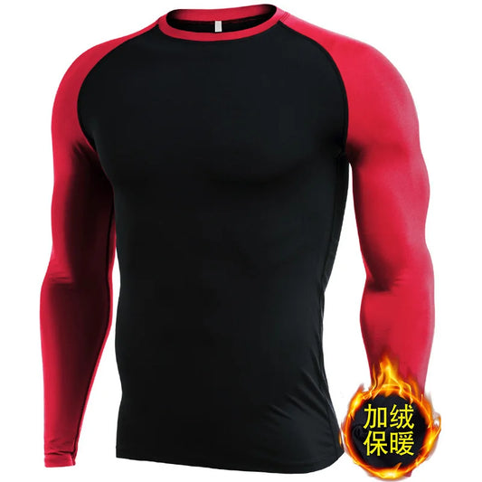 Men's Compression Breathable Football Suit Fitness Tight Sportswear Riding Quick Dry Running Short Sleeve Shirt Sports