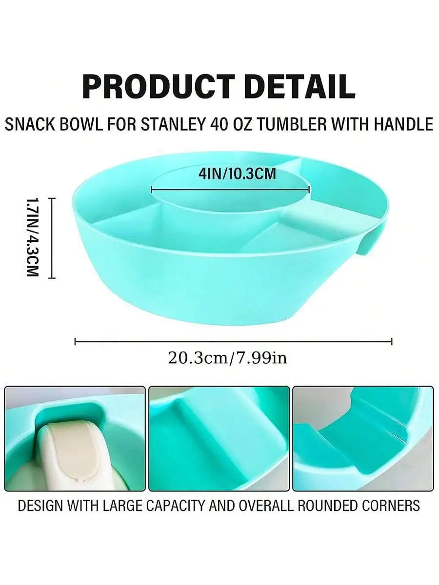 1 PCS Snack Bowl for 40oz Tumbler with Handle, Tumbler Snack Tray Compatible with Cup 40oz with Handle