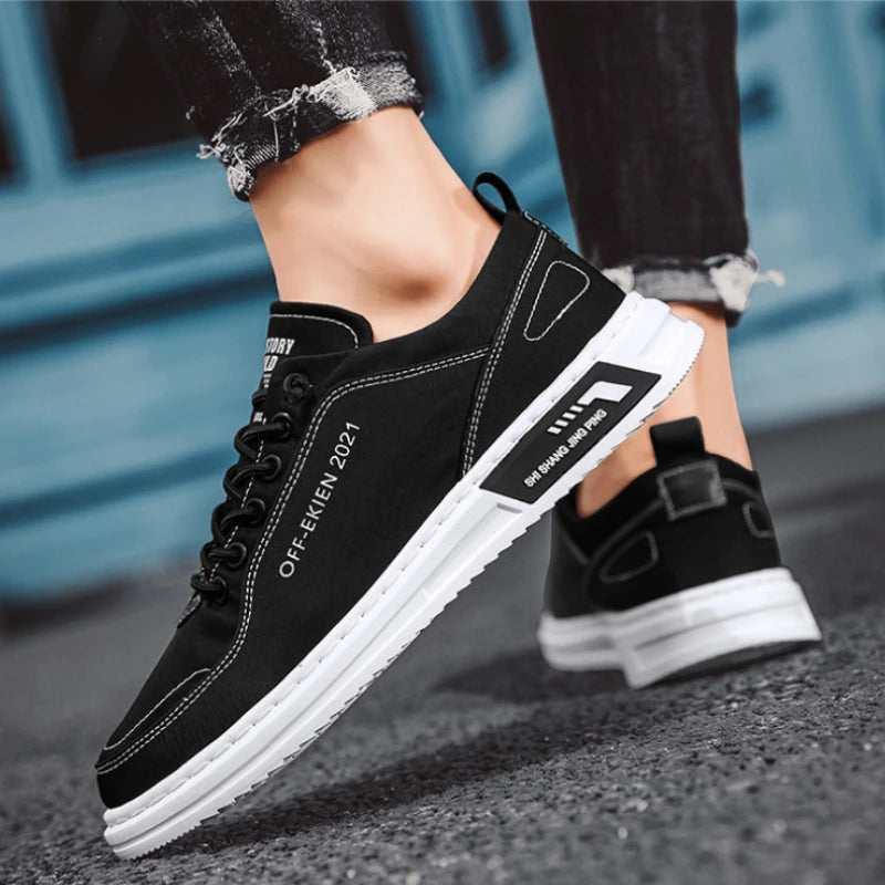 Branded Men's Sneakers Summer Men's Ice Silk Casual Shoes Comfortable Wear-resistant and Versatile Outdoor Male Canvas Shoes