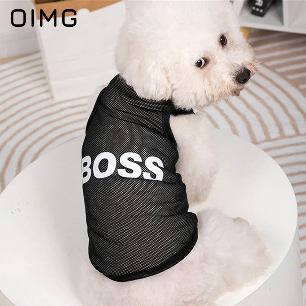 OIMG Thin Cat Dog Clothes Teddy Bichon Pomeranian Mesh Vest Spring Summer Small Dogs Sportswear Breathable Pet Jersey Tank Top