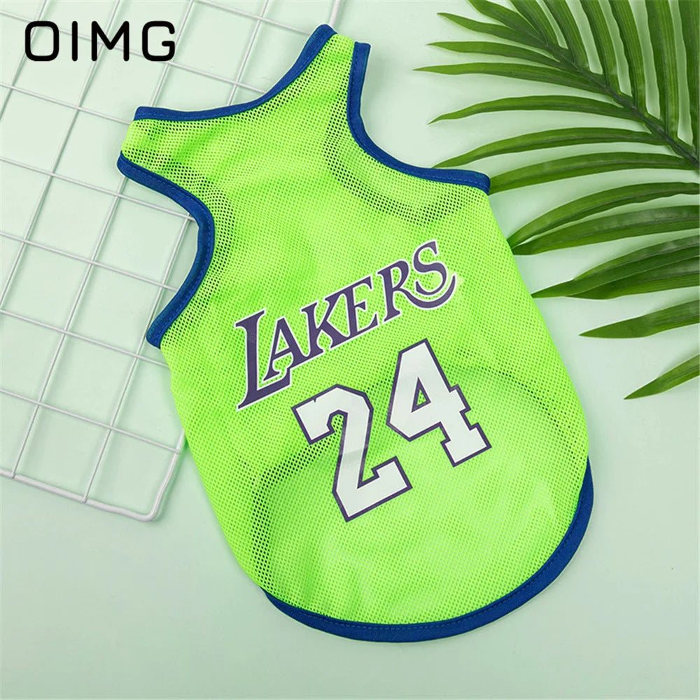 OIMG Thin Cat Dog Clothes Teddy Bichon Pomeranian Mesh Vest Spring Summer Small Dogs Sportswear Breathable Pet Jersey Tank Top