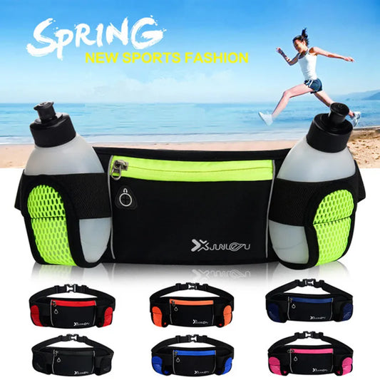 Running Bags Waist Water Bottle Outdoor Camping Hiking Fitness Man Women Gym Lightweight Belt Bag Female Sports Fanny Packs