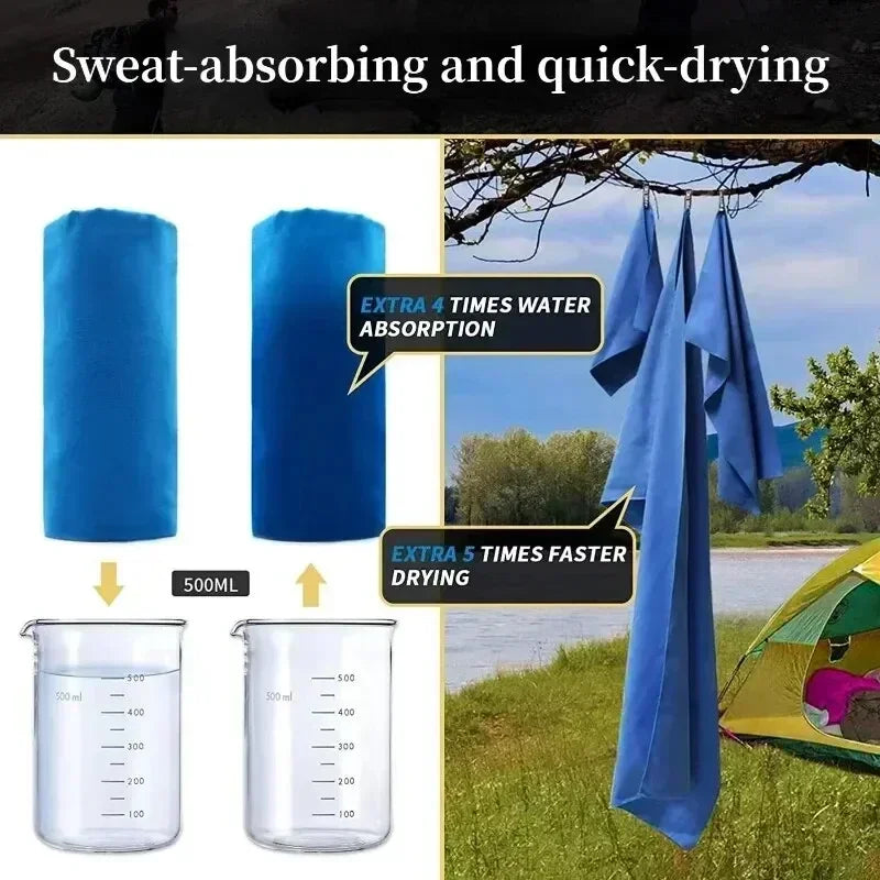 Quick-Drying Sports Towel 40x80CM Blue Grey Green Gym Fitness Camping Running Beach Washcloth Towels With Storage Bag