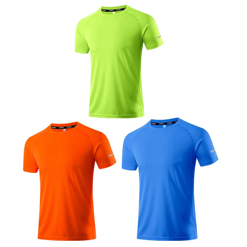 Quick Dry Men's T-shirt Athletic Wear Gym Male Camisetas Sportswear Compression Fitness Shirt Top Running Jersey Sport Clothing