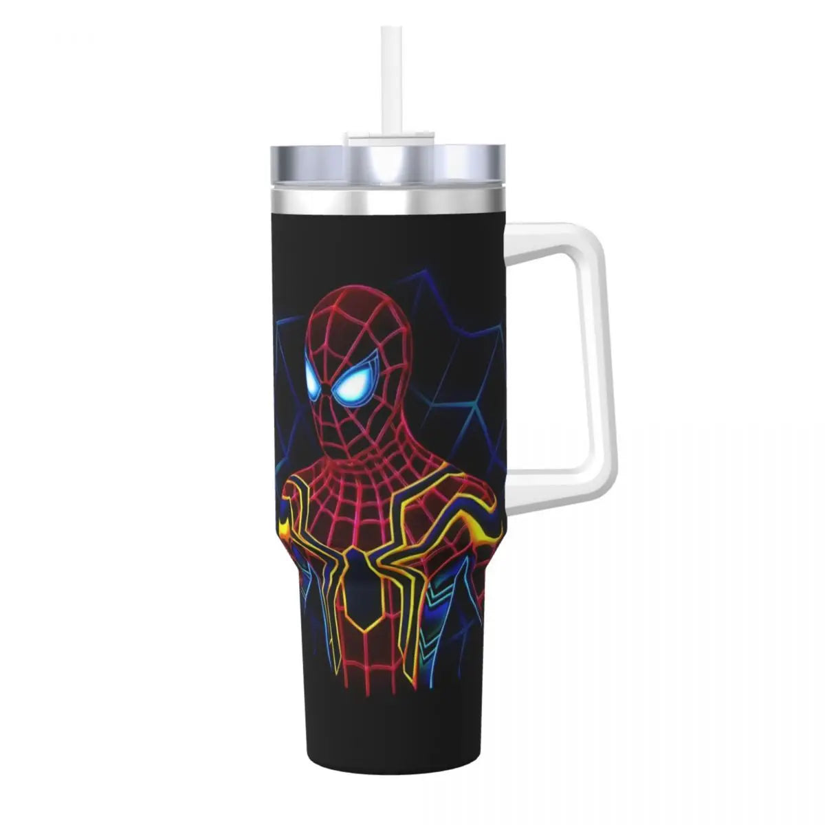 Spider-Man Swinging Out Of Comic Stainless Steel Tumbler Travelist Car Mugs 40oz Coffee Mug Insulated Hot Drinks Water Bottle