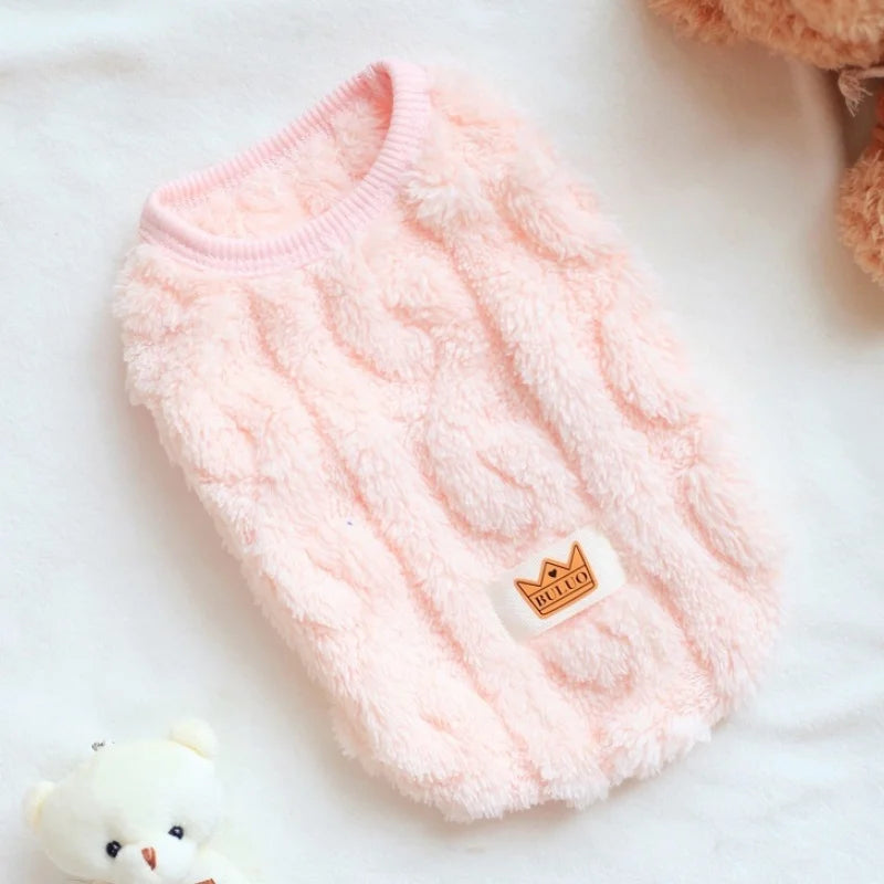 Soft Fleece Dog Clothes Winter Vest for Small Dogs Fashion Puppy Costumes Cute Cat Vest French Bulldog Sweatshirt Pet Apparel