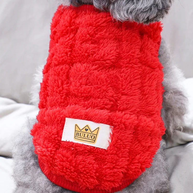 Soft Fleece Dog Clothes Winter Vest for Small Dogs Fashion Puppy Costumes Cute Cat Vest French Bulldog Sweatshirt Pet Apparel