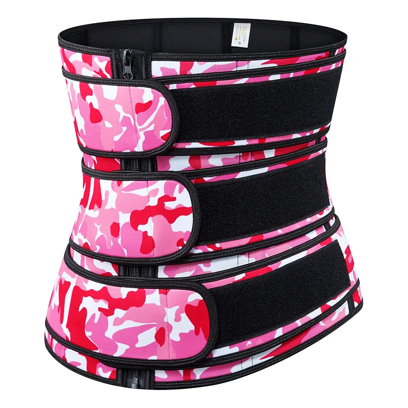 Neoprene Sauna Waist Trainer Corset Camouflage Sweat Slimming Belt for Weight Loss Compression Trimmer Workout Fitness