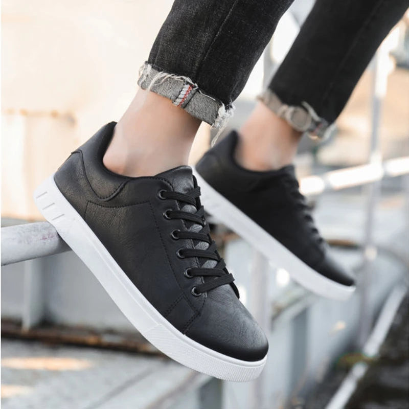 Classic Men Leather Shoes Spring Summer New Trendy All-match Platform Casual Shoes Loafers British Leather Sneakers Flats Shoes