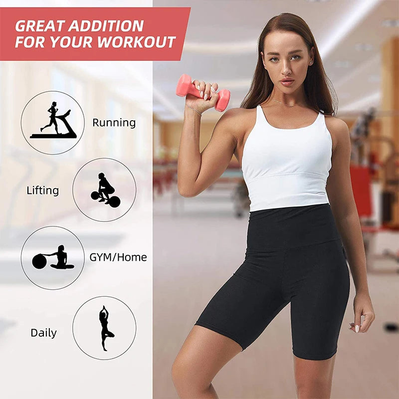 Women Sauna Sweat Pants Thermo Shorts Fat Burner Body Shaper Fitness Stretch Tights High Waist Leggings Slimming Yoga Pants Belt