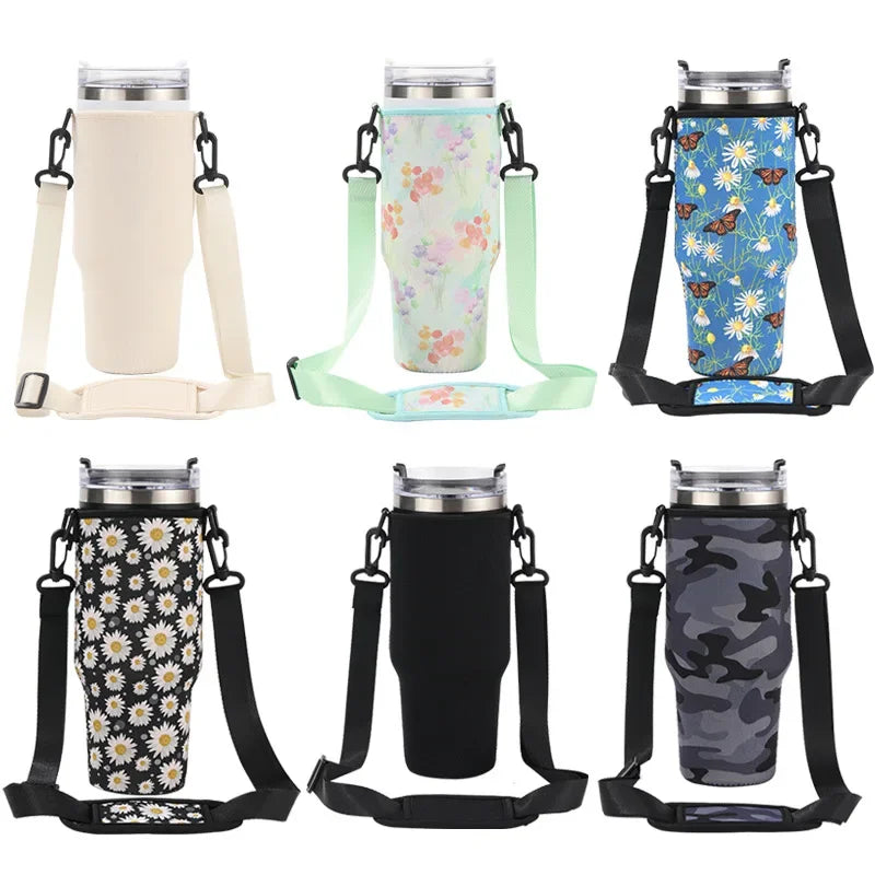 New 30oz/40oz Ice Brave Cup Set Water Cup Set Diving Material Cup Oblique Straddle Bag for Stanley Pattern Handle Water Bottle