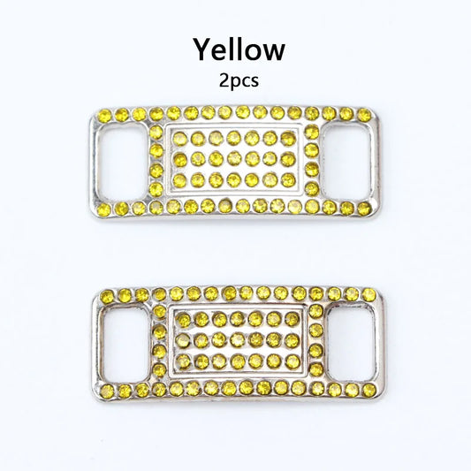 2Pcs Air Force Rhinestone Shoes Buckle Decoration DIY Laces for Sneaker Shoe Charms Colorful Diamonds AF1 Sport Shoe Accessories